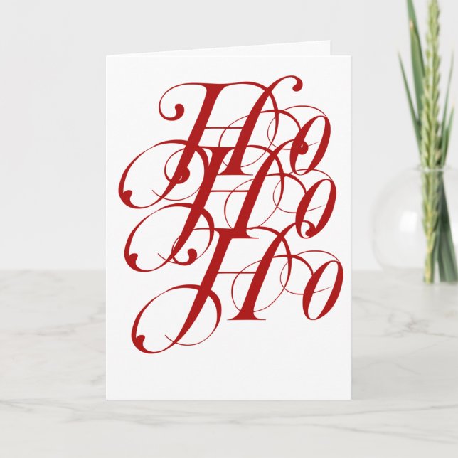 Ho ho ho typography Christmas card (Front)