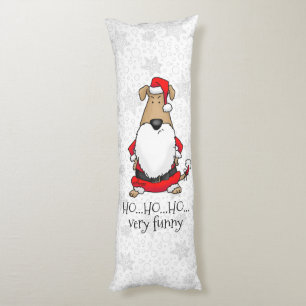 HO HO HO Very Funny Santa Costume Angry Dog Cute Body Cushion