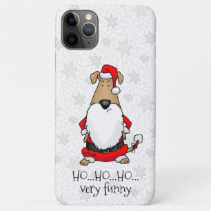 HO HO HO Very Funny Santa Costume Angry Dog Cute iPhone 11 Pro Max Case