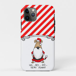 HO HO HO Very Funny Santa Costume Angry Dog Cute iPhone 11 Pro Case
