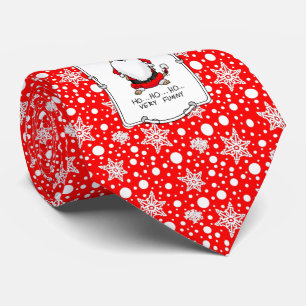 HO HO HO Very Funny Santa Costume Angry Dog Cute Tie