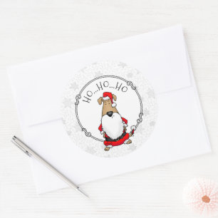 HO HO HO Very Funny Santa Costume Sarcastic Dog Classic Round Sticker