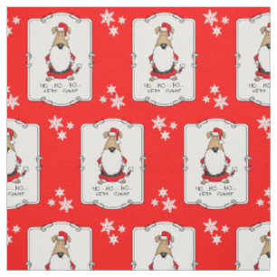 HO HO HO Very Funny Santa Costume Sarcastic Dog Fabric