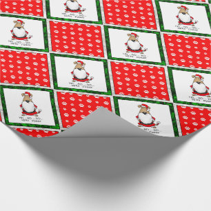 HO HO HO Very Funny Santa Costume Sarcastic Dog Wrapping Paper