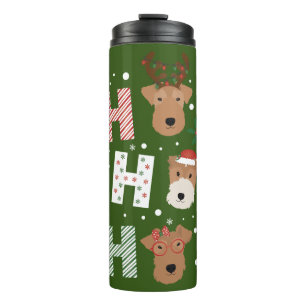 Ho Ho Ho Welsh Terrier Merry Christmas Thermal Tumbler