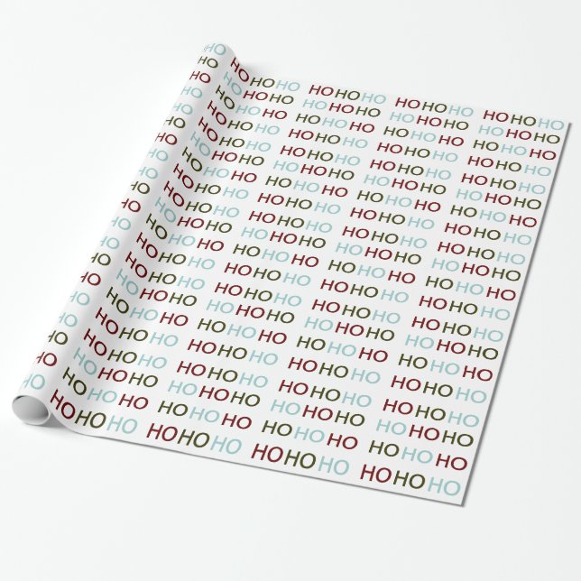HO HO HO WRAPPING PAPER (Unrolled)