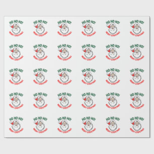 HO HO HO Wrapping Paper Flat Sheet Set of 3