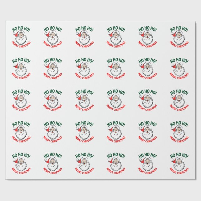 HO HO HO  Wrapping Paper Flat Sheet Set of 3 (Flat)