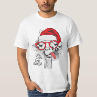 Ho Ho Ho Y'All, Giraffe Funny Christmas Gift T-Shirt
