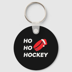 Ho Ho Hockey Christmas - Ice Hockey Key Ring