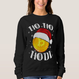 Ho Ho Hodl Crypto Bitcoin Santa Hat Cryptocurrency Sweatshirt