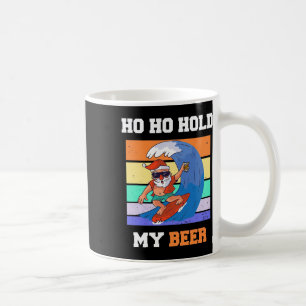 Ho Ho Hold Beer Surfer Santa Xmas Party Christmas  Coffee Mug