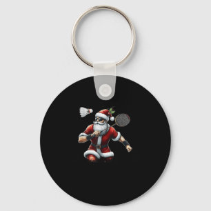 Ho Ho Hold My Shuttle_ Santa Badminton Cute Xmas S Key Ring