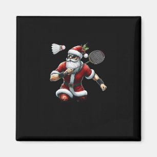 Ho Ho Hold My Shuttle Santa Badminton Cute Xmas Sp Magnet