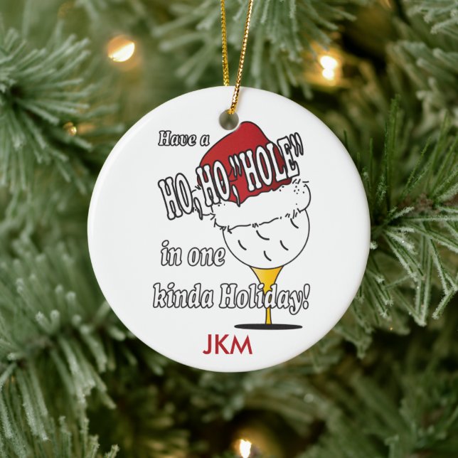 Ho, Ho, Hole In One Christmas Ornament (Tree)