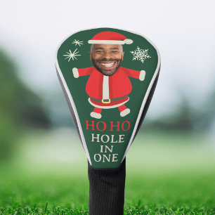 Ho Ho Hole In One Fun Christmas Santa Men Photo Golf Head Cover