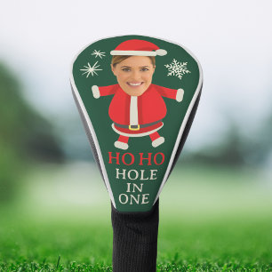 Ho Ho Hole In One Fun Christmas Santa Women Photo Golf Head Cover