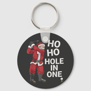 Ho Ho Hole in One Funny Golfing Xmas Christmas Key Ring