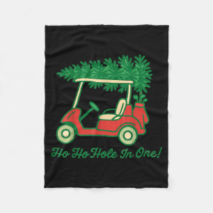Ho Ho Hole In One Santa Golf Christmas Holiday Gol Fleece Blanket