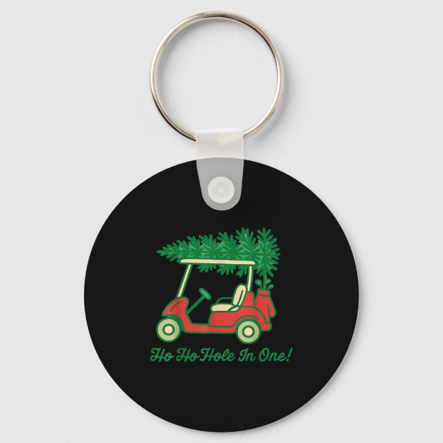 Ho Ho Hole In One Santa Golf Christmas Holiday Gol Key Ring (Front)