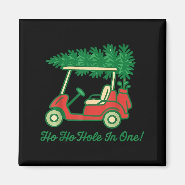 Ho Ho Hole In One Santa Golf Christmas Holiday Gol Magnet (Front)