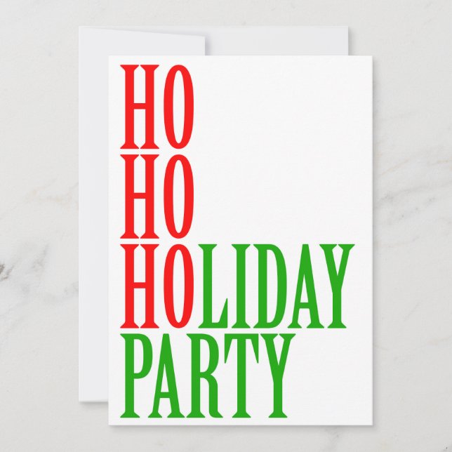 Ho Ho Holiday Party Funny Christmas Party (Front)