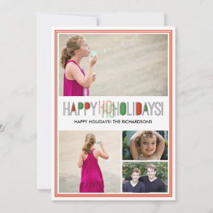Ho Ho Holidays x4 Holiday Card