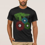 Ho Ho Holmium - Dark T-Shirt<br><div class="desc">Nerdy on so many levels. Ho Ho Ho ornaments created out of the atomic shell structure of holmium. Fans of the Lanthanide Series will be drawn to this shirt like a magnet.</div>