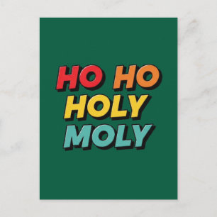 Ho Ho Holy Moly Christmas Postcard