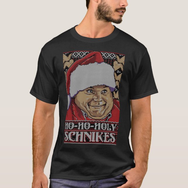 Ho Ho Holy Schnikes ugly christmas gift idea Meme  T-Shirt (Front)