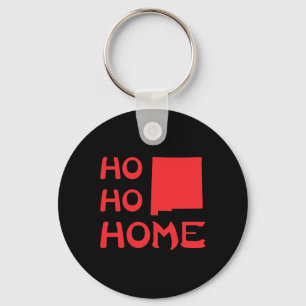 Ho Ho Home New Mexico Santa Christmas Holiday Key Ring
