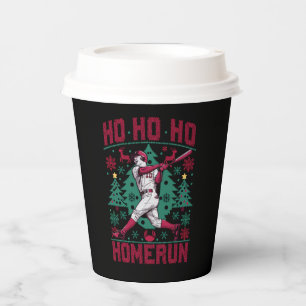 Ho Ho Homerun Baseball Ugly Christmas Sweater  Paper Cups