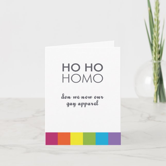 Ho Ho Homo / Don We Now Our Gay Apparel Card (Front)