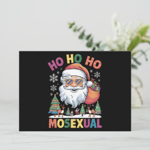 Ho Ho Homosexual Christmas Santa Holiday Gay Pride Card