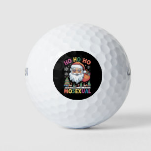 Ho Ho Homosexual Christmas Santa Holiday Gay Pride Golf Balls