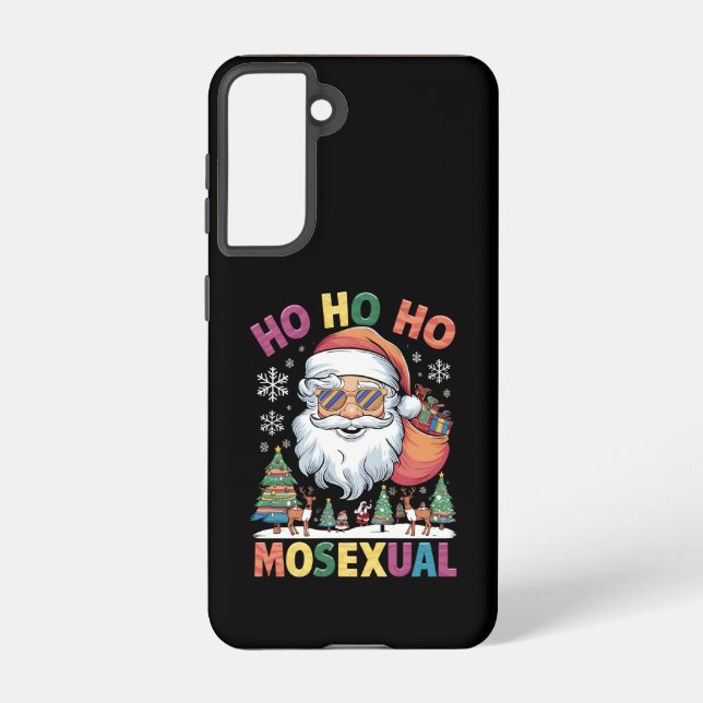 Ho Ho Homosexual Christmas Santa Holiday Gay Pride Samsung Galaxy S21 Case (Back)