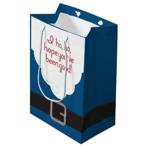 Ho Ho Hope You've Been Good - Cobalt Blue Medium Gift Bag