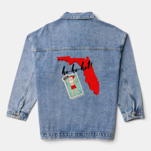 ho-ho-hot! Merry Christmas Florida Style Holiday Denim Jacket