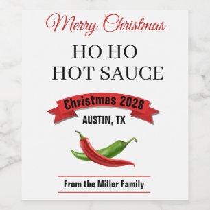 Ho Ho Hot Sauce Label CH001wn