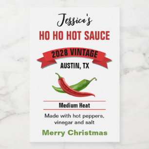 Ho Ho Hot Sauce Label CH002tr