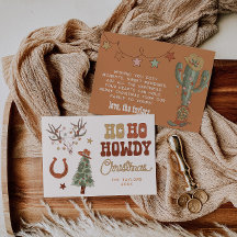 Ho Ho Howdy Cowboy Christmas Family Christmas Card