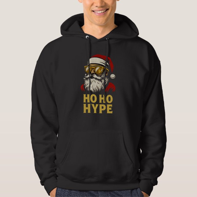 HO HO HYPE – Santa Gold Hoodie (Front)