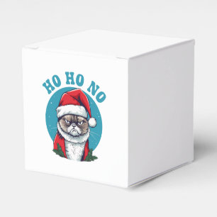 Ho ho no - funny grumpy santa cat favour box