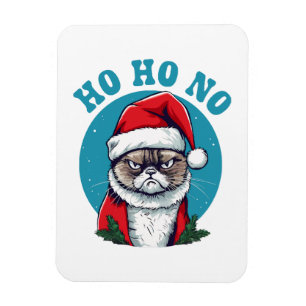 Ho ho no - funny grumpy santa cat magnet