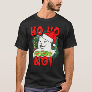 Ho Ho No Smudge The Cat Santa Costume Christmas Ou T-Shirt