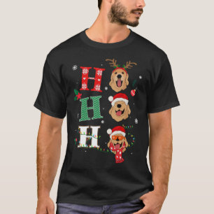 Ho Ho Retrievers Golden Xmas Outfit Christmas Cost T-Shirt