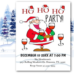 Ho Ho Santa Christmas Invitation