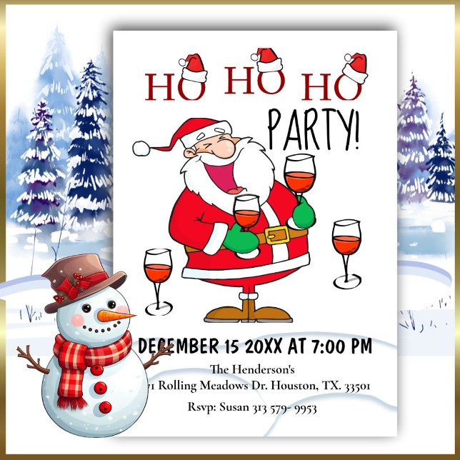 Ho Ho Santa Christmas Invitation (Creator Uploaded)