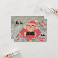 Ho Ho Santa Ivory Glitter