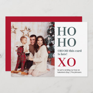 Ho Ho XO Valentine's Day Holiday Card